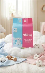 רביעיית מגבונים לתינוק בניחוח בייבי - 8 חבילות בקרטון
